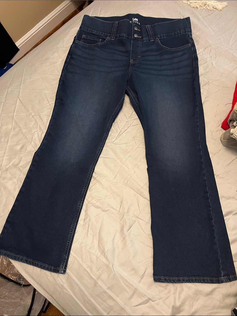 Lee Women's Wide Leg Jeans - Dark Blue Wash